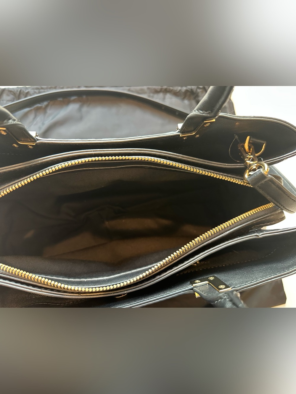 Karl Lagerfeld Meribel Leather Satchel with Adjustable Strap in Black EUC - Picture 15 of 16